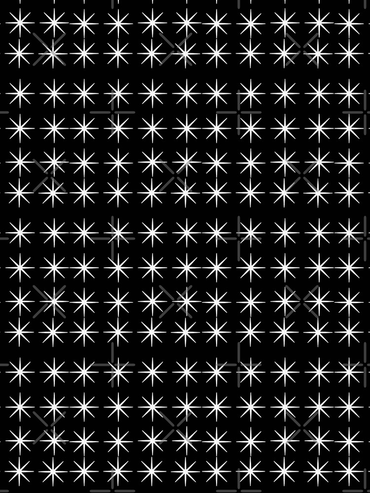 Stunning 8 White star points with black background by Veee8