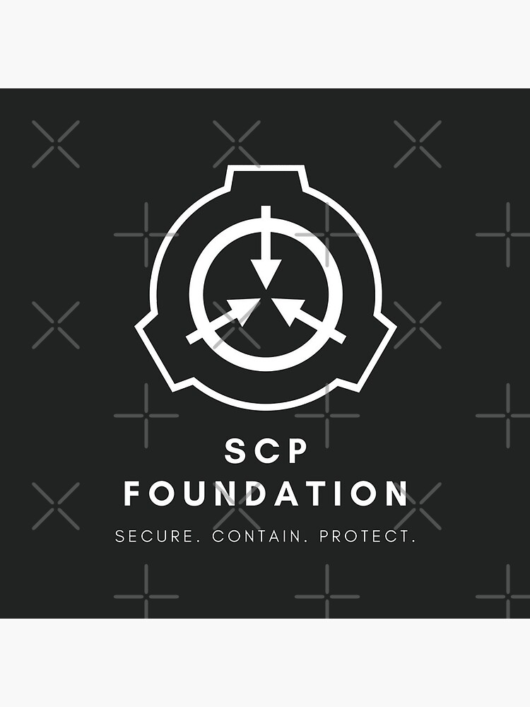  SCP Foundation White Logo, Black Background PopSockets
