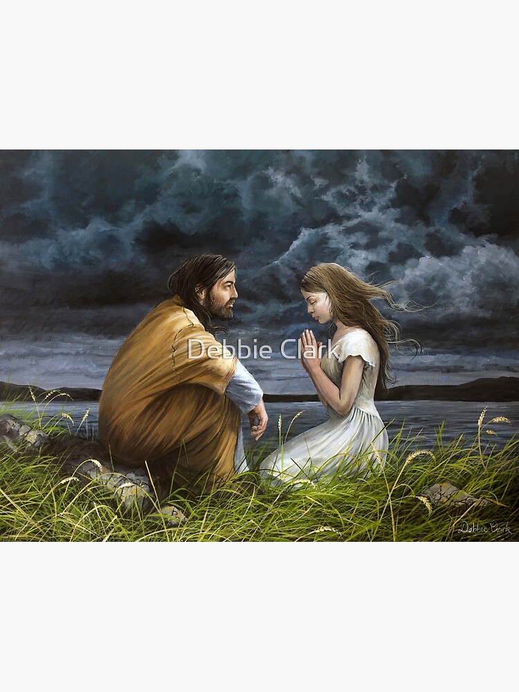 The Lord is Near. Jesus Christ Sitting with a Praying Girl Poster