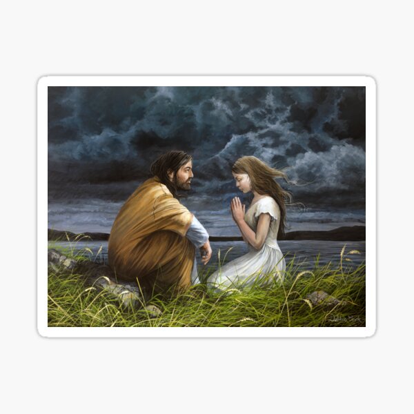 Item preview, The Lord is Near. Jesus Christ Sitting with a Praying Girl designed and sold by Debbie Clark.