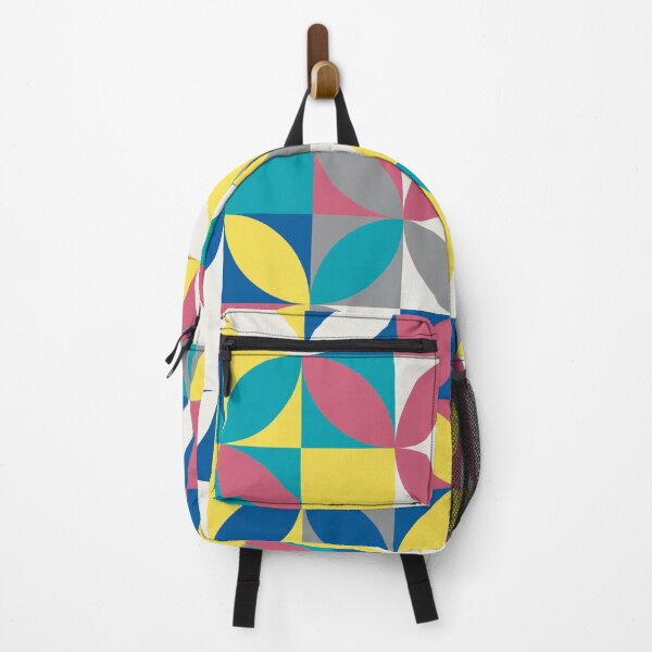 Item preview, Geometric floral shapes in multicolor palette variation in abstract mosaic designed and sold by acidmit.