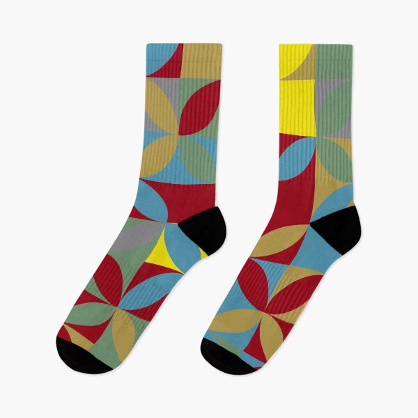 Item preview, Abstract mosaic with geometric floral elements in multicolor palette variation designed and sold by acidmit.