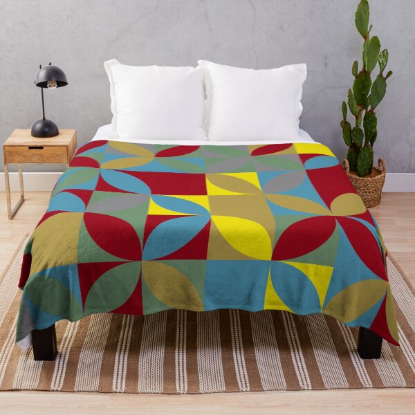 Item preview, Abstract mosaic with geometric floral elements in multicolor palette variation designed and sold by acidmit.