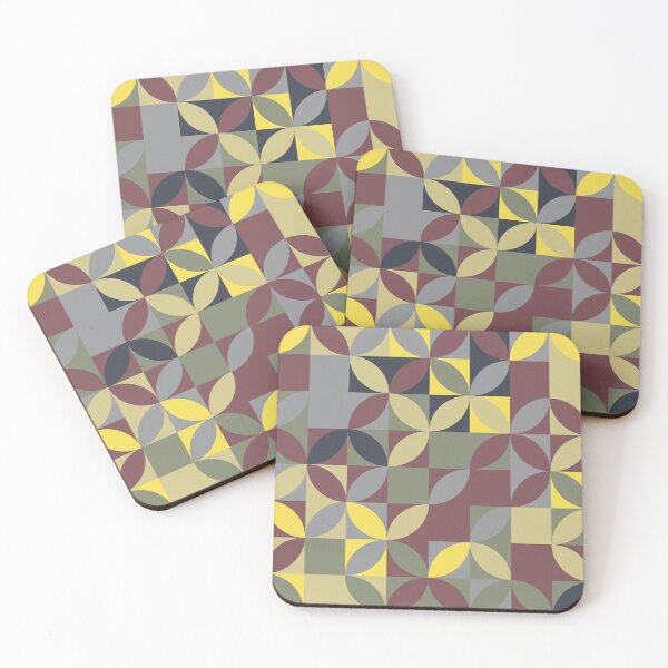 Item preview, Abstract ornament with geometric floral elements in multicolor palette variation designed and sold by acidmit.