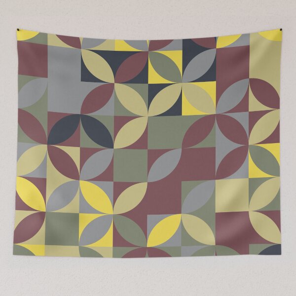 Item preview, Abstract ornament with geometric floral elements in multicolor palette variation designed and sold by acidmit.