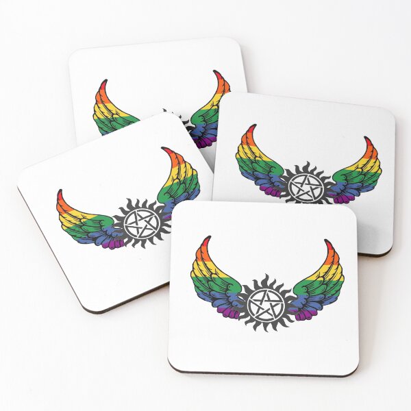 Item preview, supernatural antipossession tattoo and rainbow wings castiel designed and sold by LannisterOnMars.