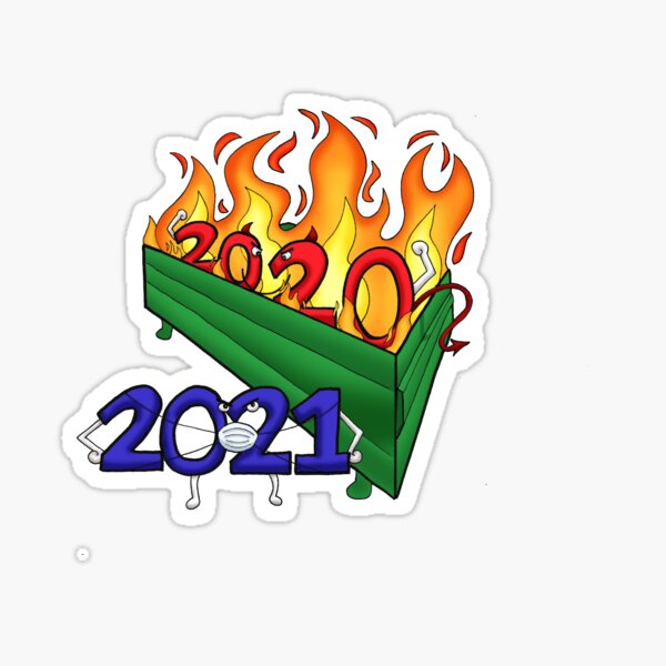 Multicolor 2021 Dumpster Fire We are fine 2021 Dumpster Next Sucks Funny Trash Garbage Fire Throw Pillow 18x18 