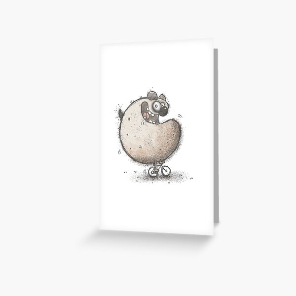 Large Dog Small Bike Greeting Card