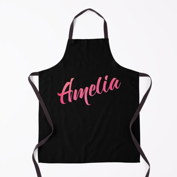 Aperçu de l'œuvre Amelia filles nom signature aquarelle rose créée et vendue par ComicKitsch.