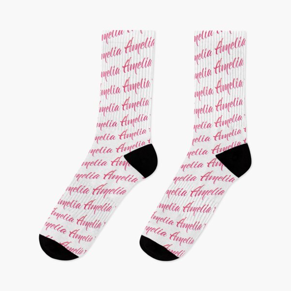 Item preview, Amelia girls name pink watercolor signature designed and sold by ComicKitsch.