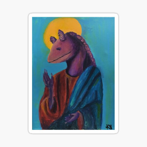 Vista previa del artículo con la obra «Jar Jar Jesus», diseñado y vendido por katvoss.