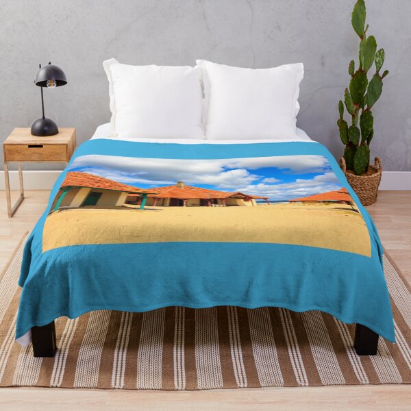 Item preview, Old housed with red tiled roofs on the sandy dune over ocean designed and sold by Rrrainbow.