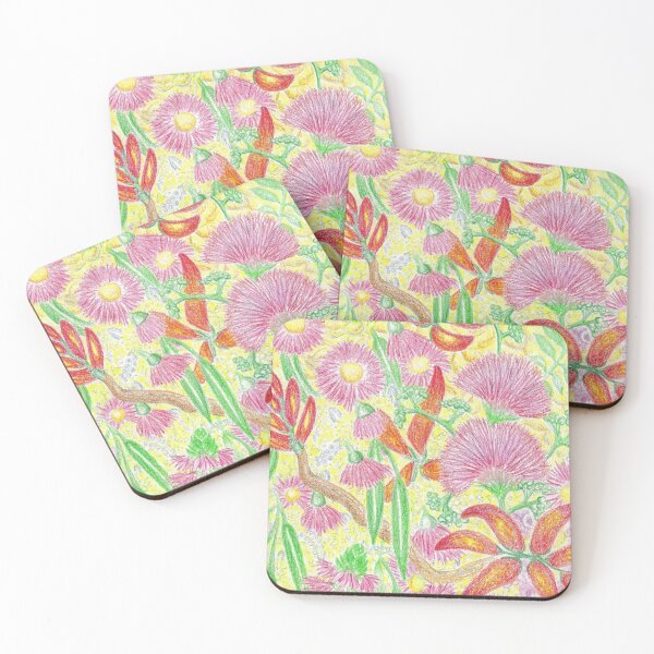 Item preview, Australian Gumtree Bottlebrush Flowers-Retro Flower Pattern  designed and sold by Pretty And Obscure.