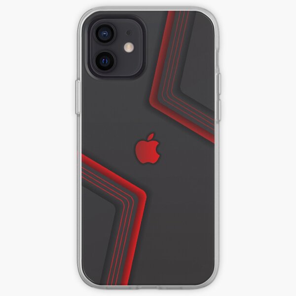 Funda elegante negra y roja para iPhone, funda para iPhone Funda blanda para iPhone