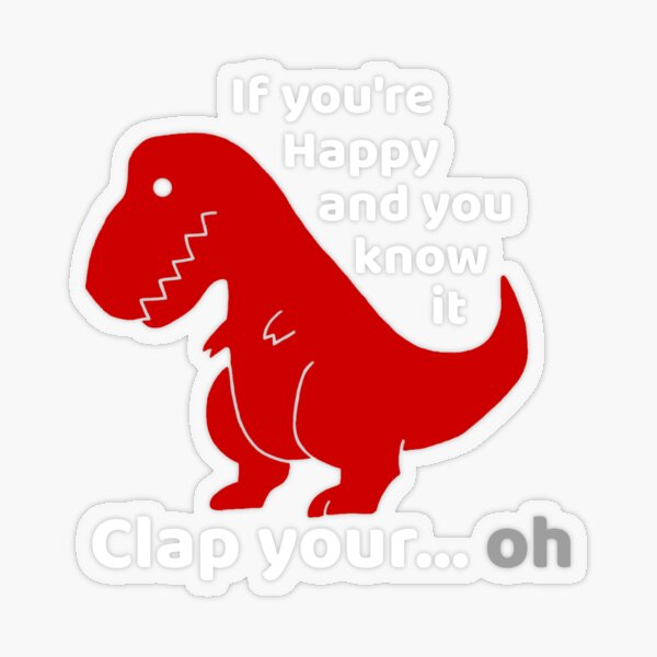 Google Dinosaur Stickers for Sale