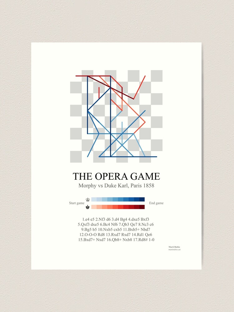 Opera Game - Paul Morphy Art Board Print for Sale by GambitChess