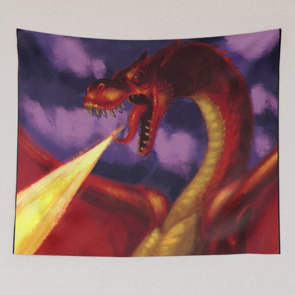 Item preview, Fire Breathing Dragon - Digital painting designed and sold by DStokes-art.