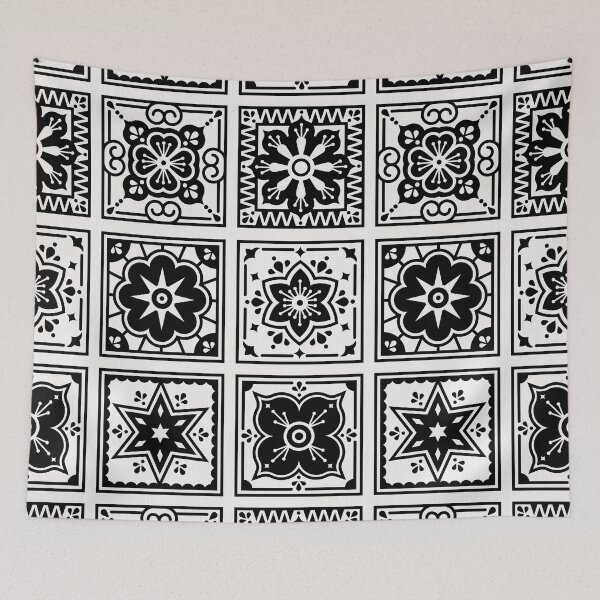 Item preview, Talavera Mexican Tile – Black designed and sold by Cat Coquillette.