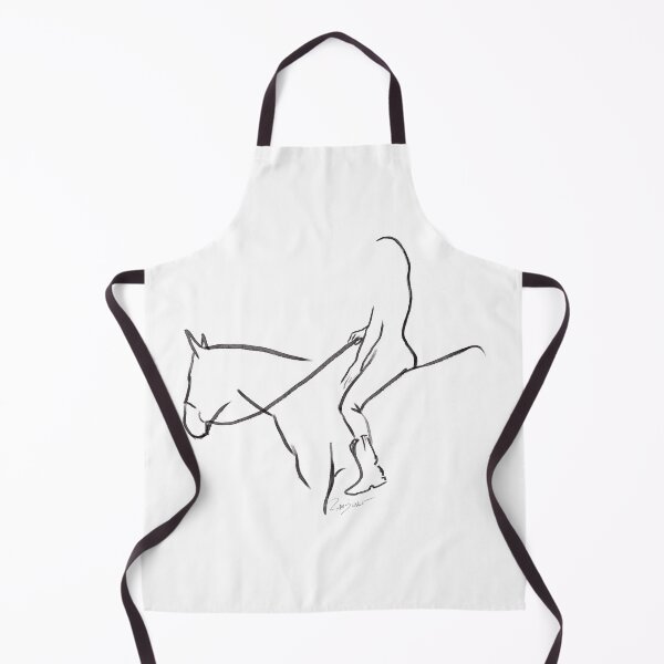 Item preview, Woman on horse line drawing art designed and sold by Ryan Biddle.