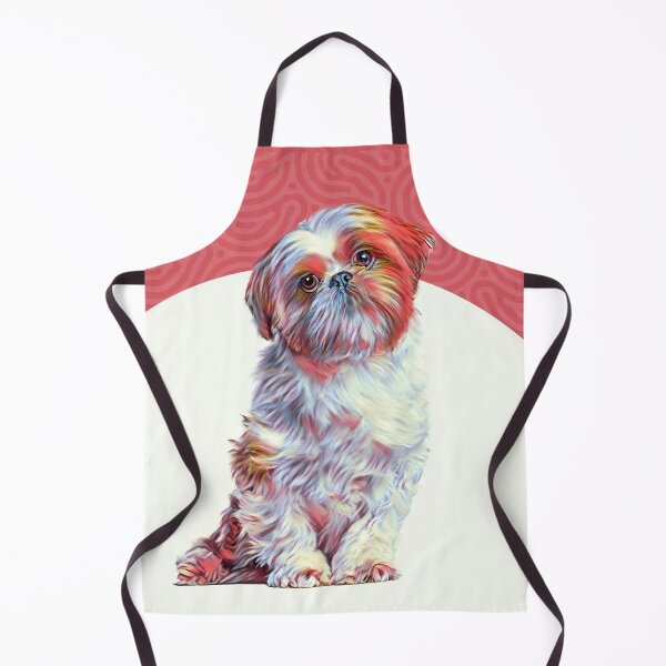 Item preview, Shih-tzu dog art on off-white background designed and sold by forziati design.