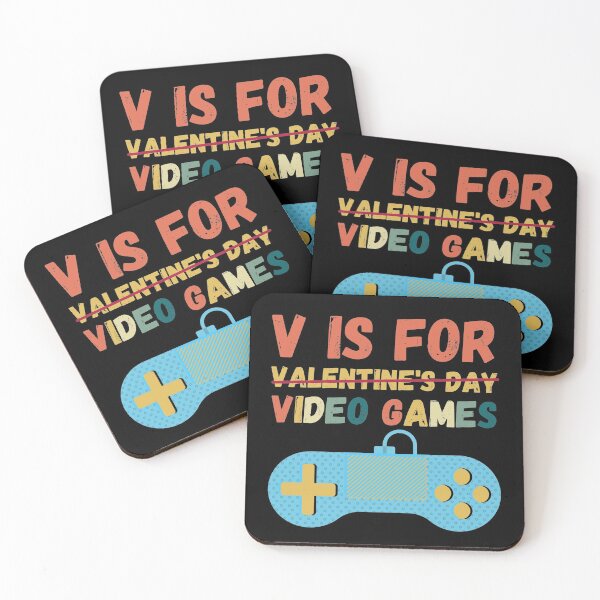 Item preview, V Is For Video Games, Funny Anti Valentines Day Gag Gift For Singles And Video Game Lovers. designed and sold by PrettyAmazing.