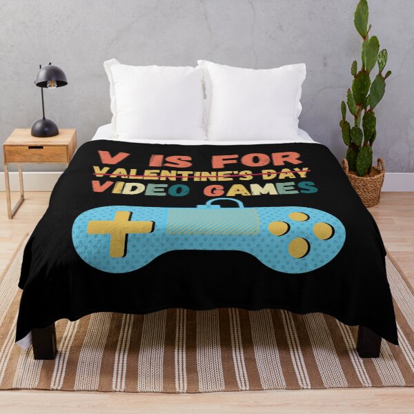 Item preview, V Is For Video Games, Funny Anti Valentines Day Gag Gift For Singles And Video Game Lovers. designed and sold by PrettyAmazing.