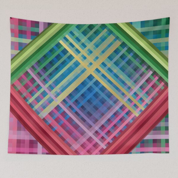 Item preview, Colourful Tartan Geometric Shapes designed and sold by BilgePaksoylu.