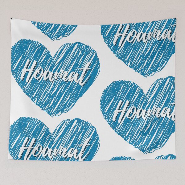 Item preview,  Hoamat love with handwriting blue heart lettering designed and sold by Branjos.