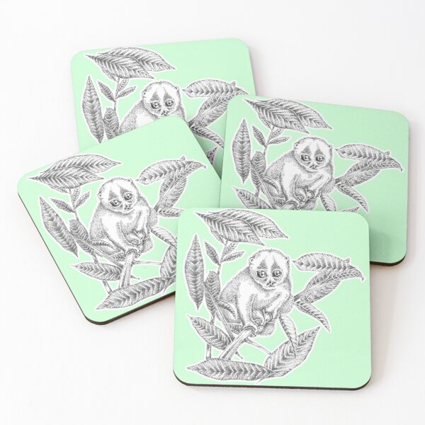 Item preview, Cute slow loris, ink, stippling, pointillisme designed and sold by Francesco Carli.