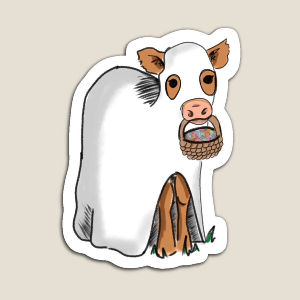 cow print pattern animal halloween costume' Sticker