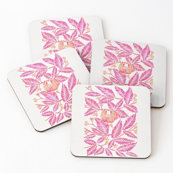 Item preview, Happy Sloth – Tropical Pink designed and sold by Cat Coquillette.