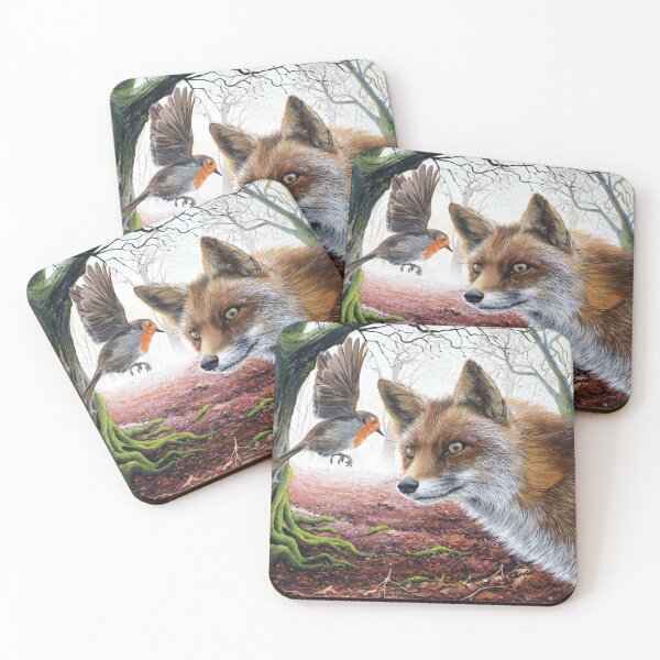 Item preview, Fox and the Robin in a Misty Winter Woodland designed and sold by Debbie Clark.