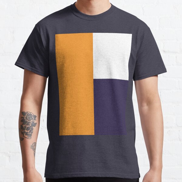 ORANGE, NAVY BLUE and WHITE CHECKERED PATTERN Classic T-Shirt