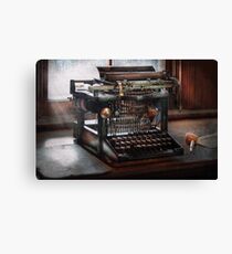 Steampunk - Typewriter - A really old typewriter Canvas Print