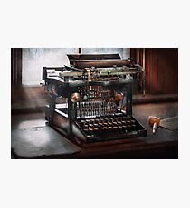 Steampunk - Typewriter - A really old typewriter Photographic Print