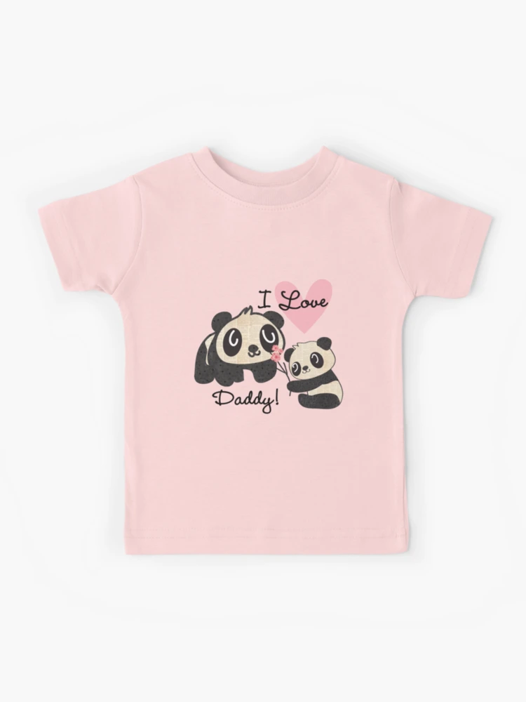 Kids Panda Bears I Love Daddy Kids T Shirt for Sale by peacockcards Redbubble