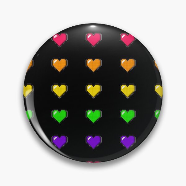 Item preview, Hearts Colourful 8Bits designed and sold by ProjecTees.