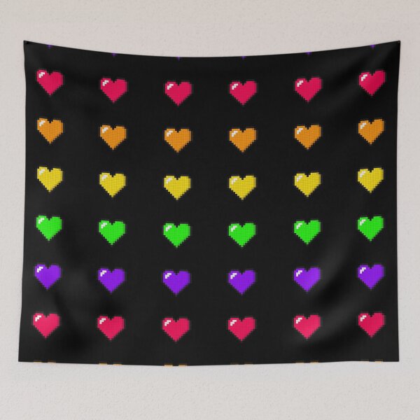 Item preview, Hearts Colourful 8Bits designed and sold by ProjecTees.