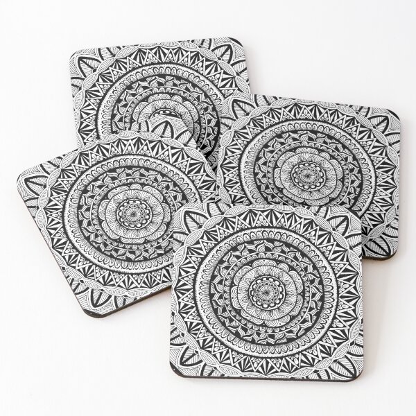 Item preview,  Henna inspired mandala flower pen design freehand drawing designed and sold by Elly Hunt.