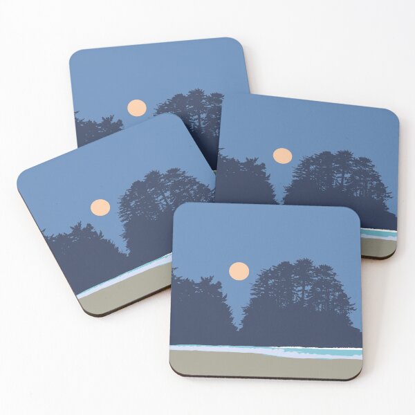 Item preview, Moon over Long Beach designed and sold by urbansketcher.