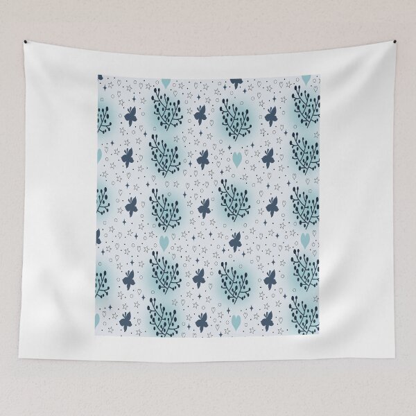 Item preview, flower and leaves blue white and grey phone cases and wallet designed and sold by KIKOOSTORE.