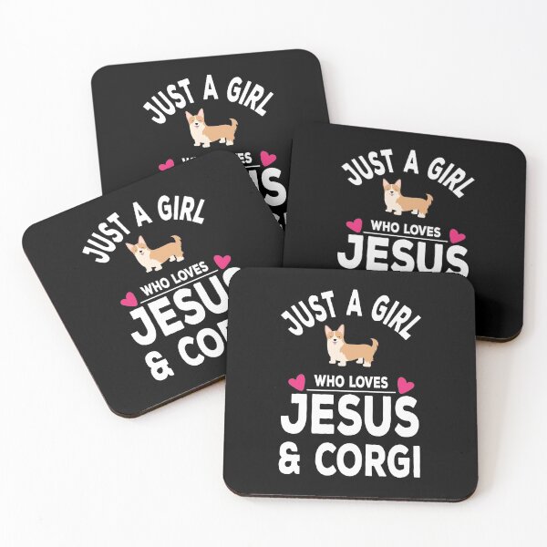 Item preview, Just A Girl Who Loves Jesus and Corgi designed and sold by Mariano Topno.