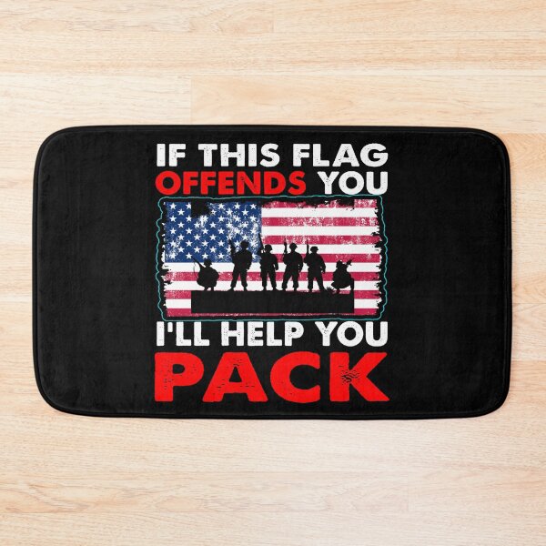Artikelvorschau, Wenn diese Flagge Sie beleidigt, helfe ich Ihnen beim Packen der amerikanischen Flagge Retro entworfen und verkauft von TiffannyUKZ.