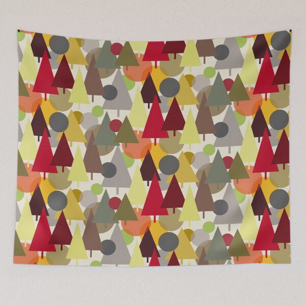 Item preview, Abstract Christmas Trees and Balls No.3 designed and sold by SterreStudio.