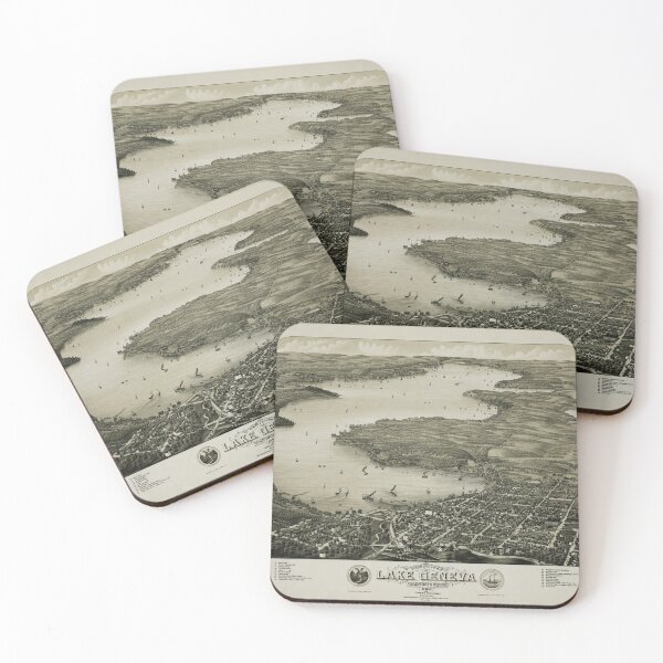 Item preview, Bird's eye view of Lake Geneva, Wisconsin (1882) designed and sold by allhistory.