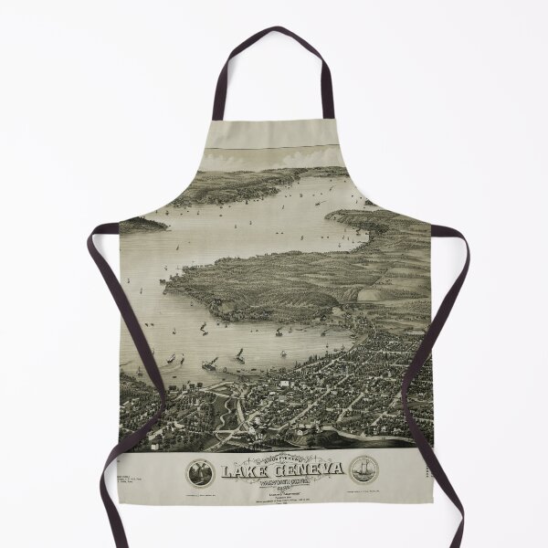 Item preview, Bird's eye view of Lake Geneva, Wisconsin (1882) designed and sold by allhistory.