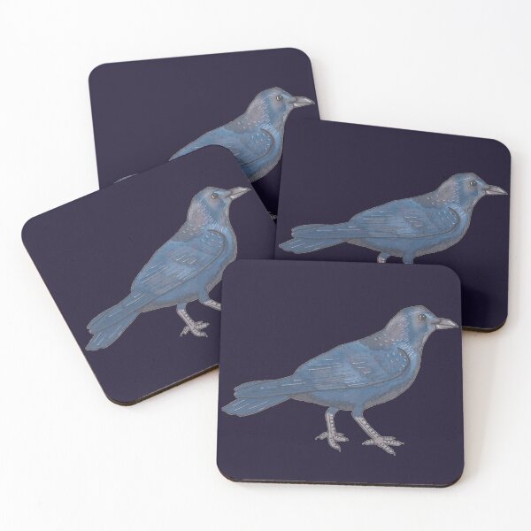 Item preview, American Crow Watercolor Bird Art designed and sold by TheWaterBirds.