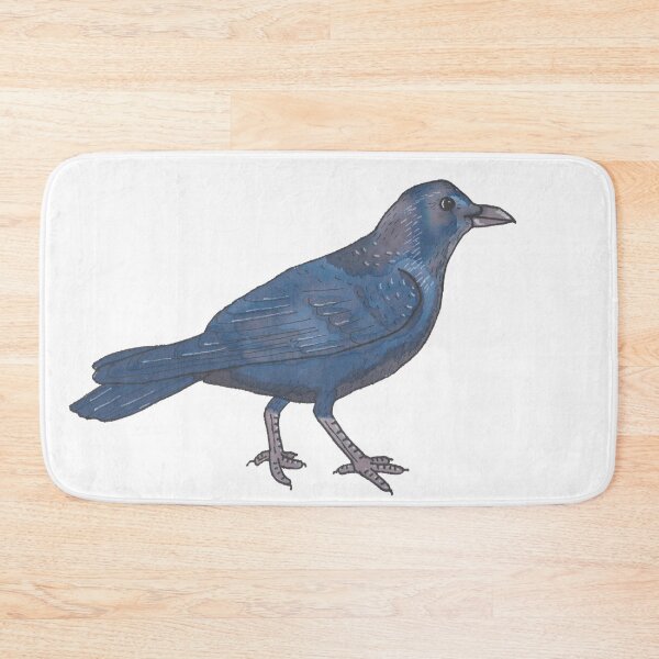 Item preview, American Crow Watercolor Bird Art designed and sold by TheWaterBirds.