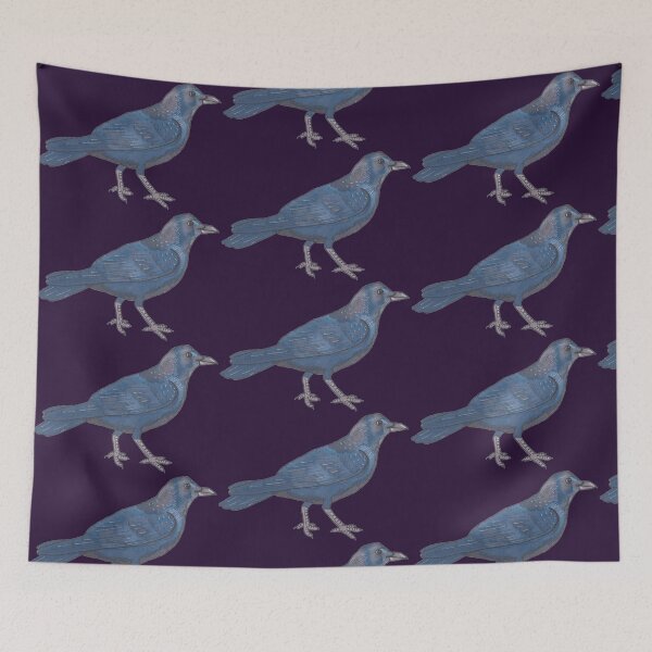 Item preview, American Crow Watercolor Bird Art designed and sold by TheWaterBirds.