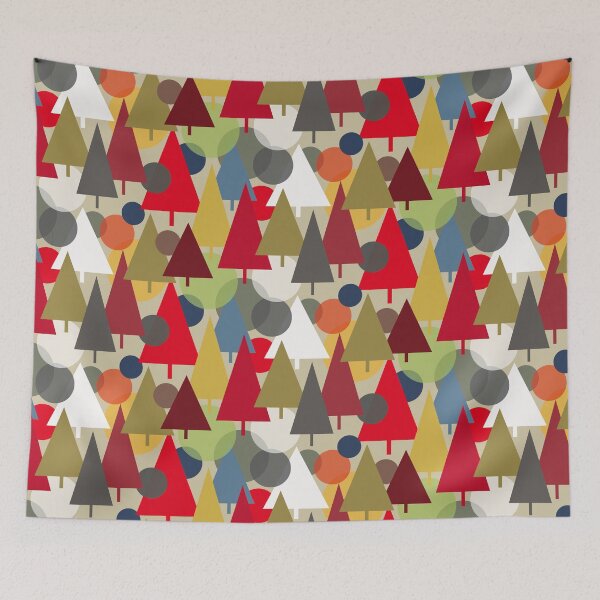 Item preview, Abstract Forest with Trees and Balls No.2 designed and sold by SterreStudio.